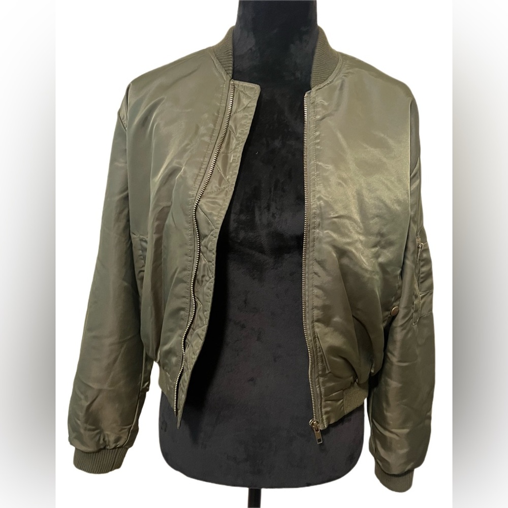RQQBA Green Bomber Jacket